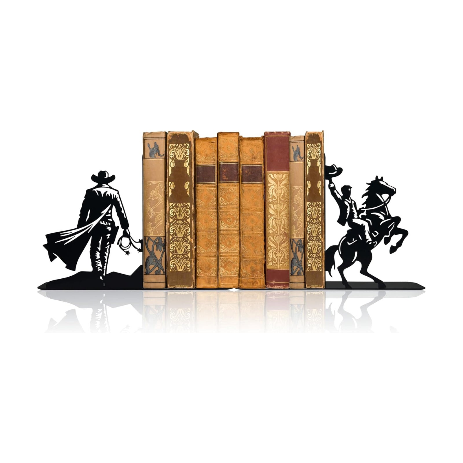 Western Cowboy Metal Bookends
