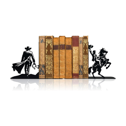 Western Cowboy Metal Bookends