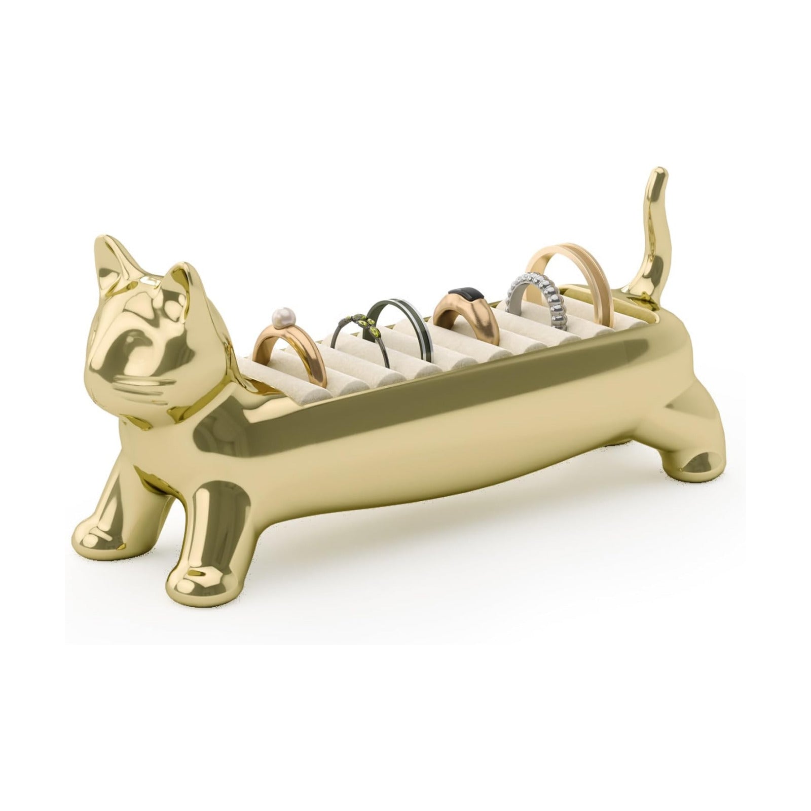 Ring Holder / Gift for Pet Kitty Kitten Lover / Gold / Ali Cat