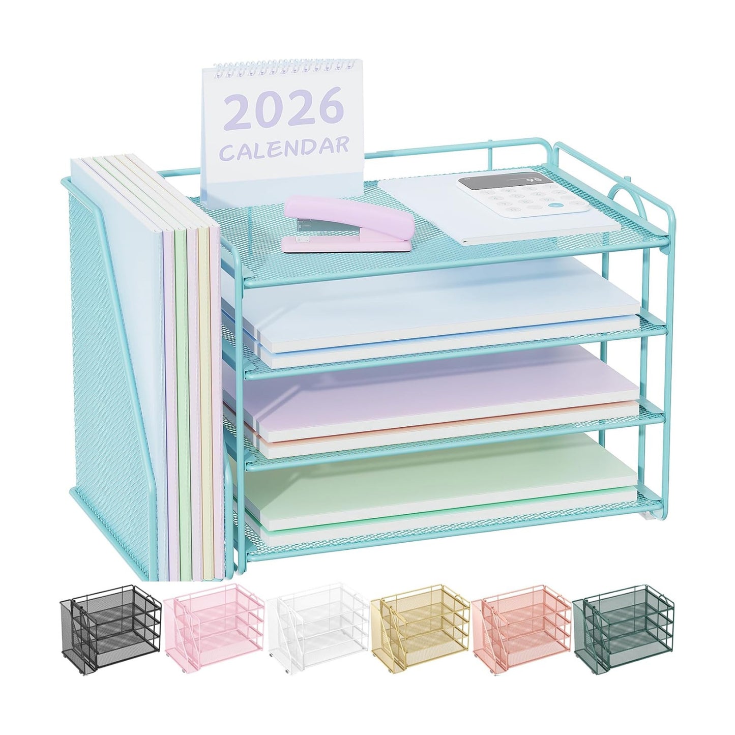 Spacrea Desk Organizers and Accessories, Paper Organizer for Desk with File organizer, Desk Accessories & Workspace