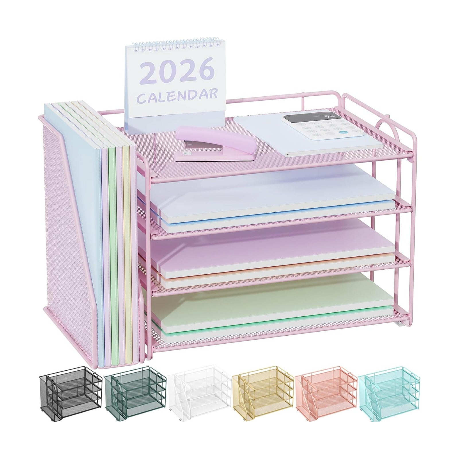 Spacrea Desk Organizers and Accessories, Paper Organizer for Desk with File organizer, Desk Accessories & Workspace
