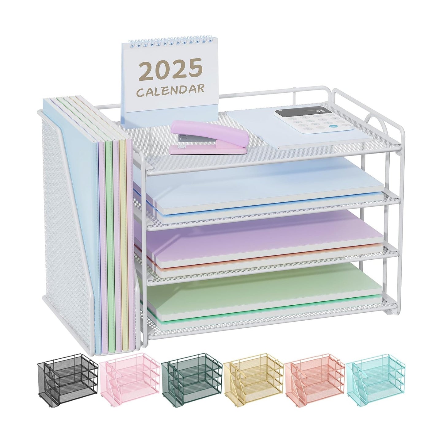 Spacrea Desk Organizers and Accessories, Paper Organizer for Desk with File organizer, Desk Accessories & Workspace