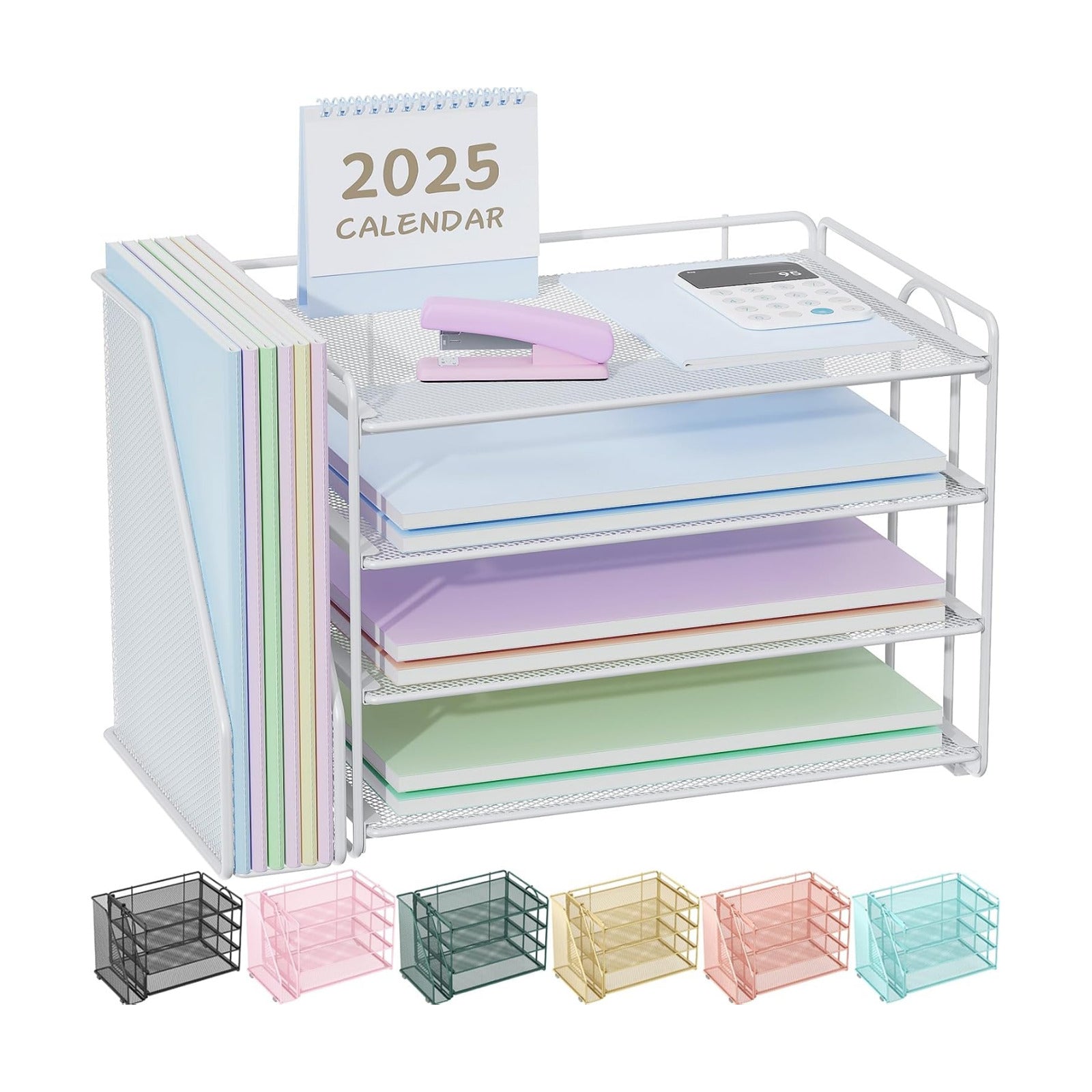 Spacrea Desk Organizers and Accessories, Paper Organizer for Desk with File organizer, Desk Accessories & Workspace