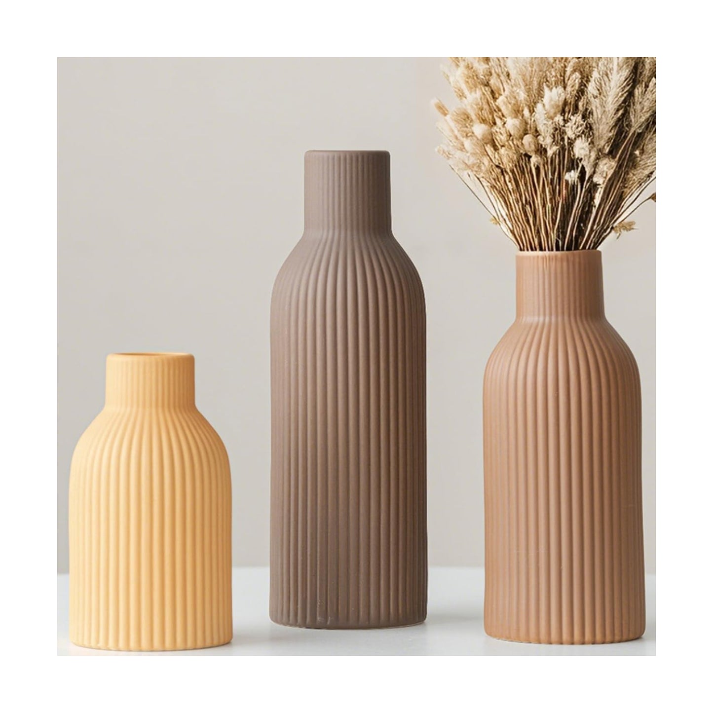 Modern Ceramic Vases / Coffee Mix / Set of 3
