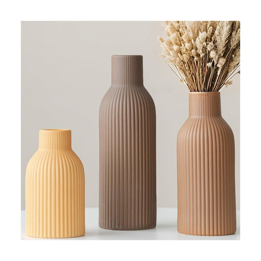 Modern Ceramic Vases / Coffee Mix / Set of 3