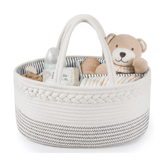 Baby Diaper Caddy Organizer / Large / Off White