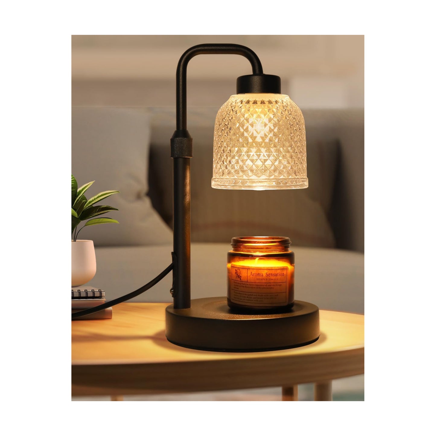 AIFEI Candle Warmer Lamp with Timer, Birthday Gifts for Women Mom CoalBlack | Flameless Candle Lamp - Dimmable