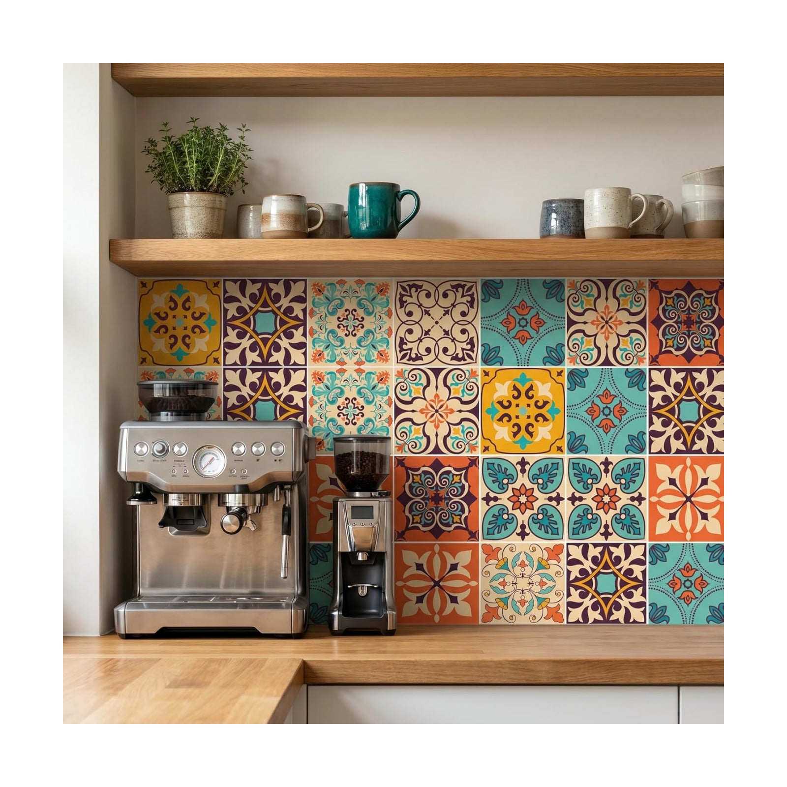Vintage Moroccan Bohemian Tile Stickers 30 PC Pack