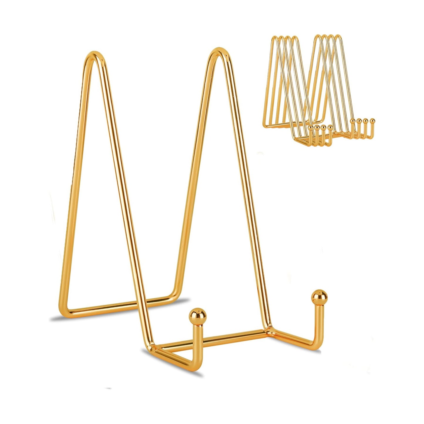 Metal Display Stands Plate Stand Display Stands for Picture / Gold / 6 Inch / Set of 5