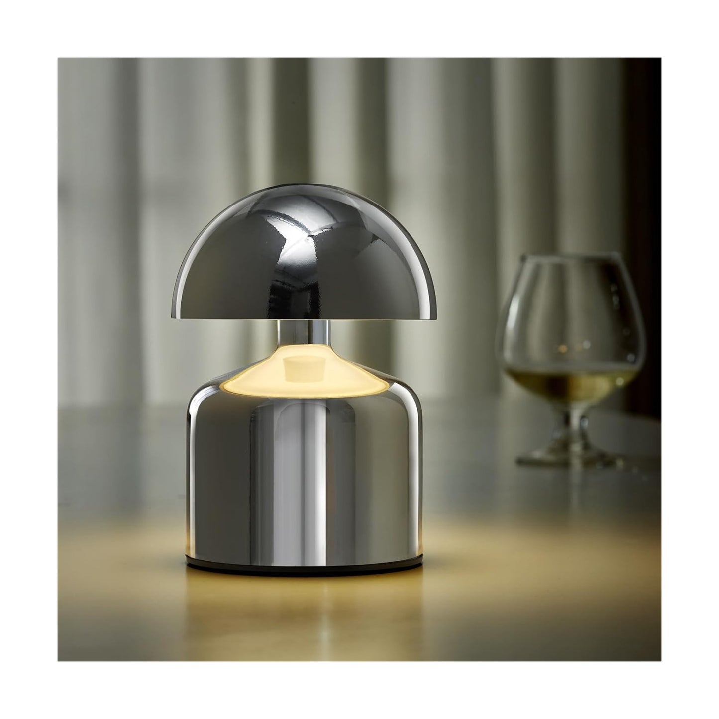 SAIWEYA Modern Cordless Mushroom Small Table Lamp, Dimmable Touch Battery | 3-Way Dimmable, Mini Rechargeable LED Desk
