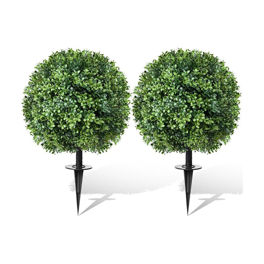 Boxwood Ball Fake Shrubs UV Resistant Faux Plants / Artificial Topiary Boxwood Ball Tree
