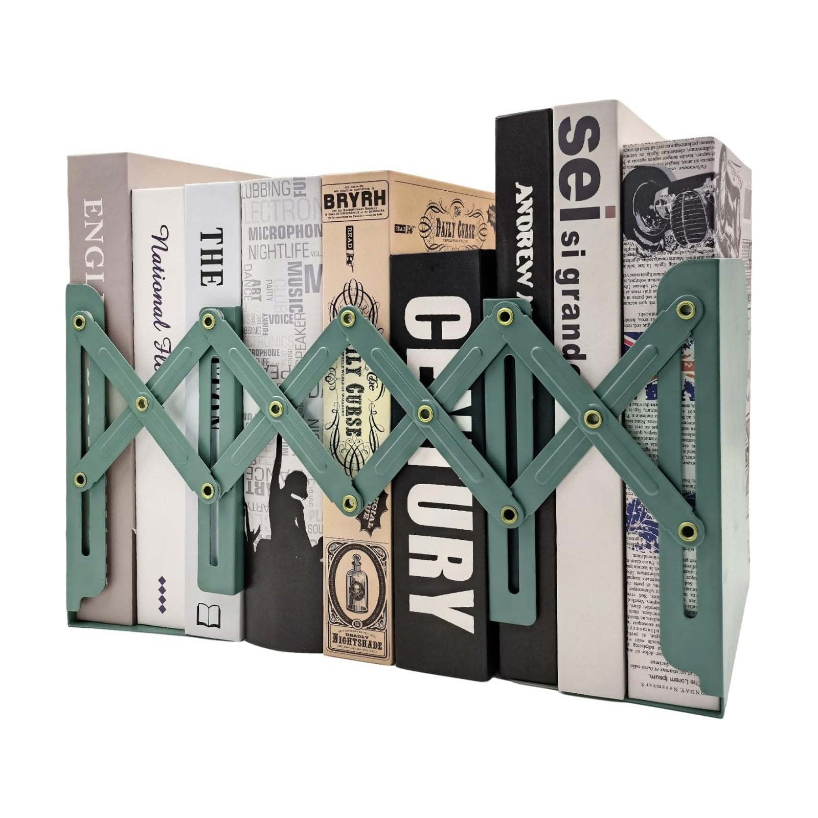 Metal Bookend for Heavy Books / Green