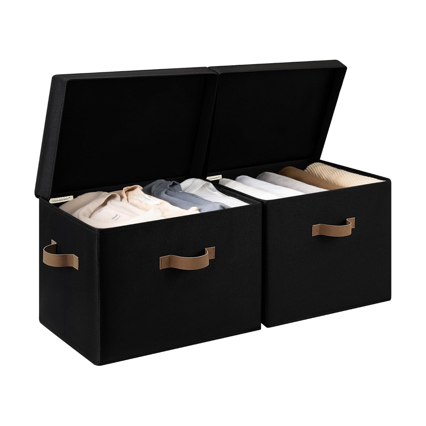 Fabric Storage Bins / Black / Jumbo