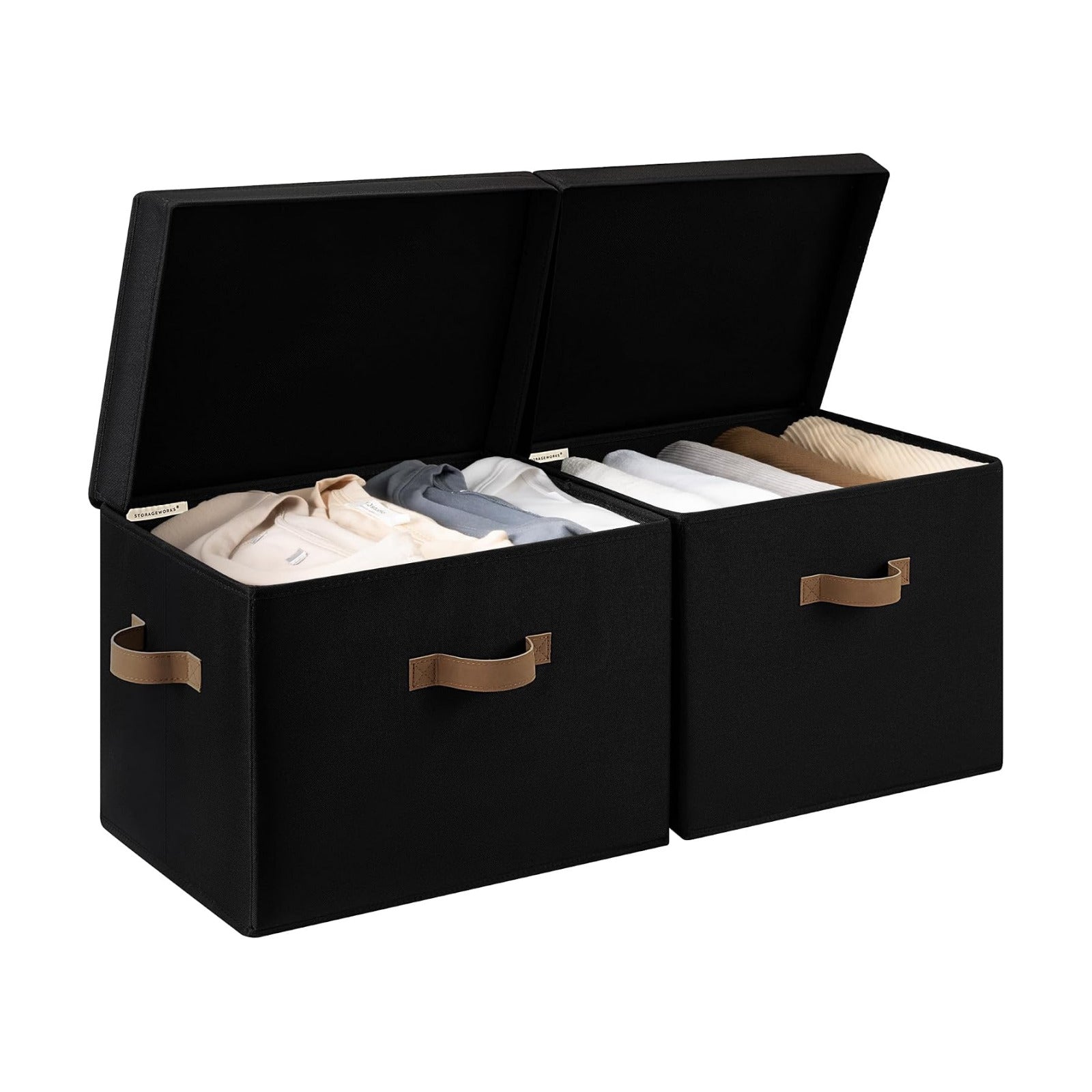 Fabric Storage Bins / Black / Jumbo