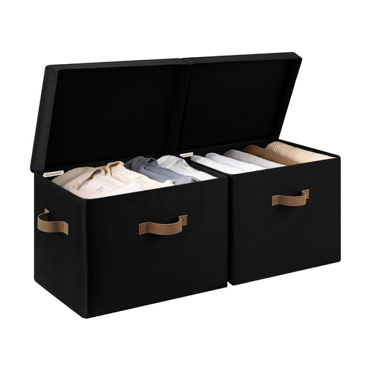 Fabric Storage Bins / Black / Jumbo