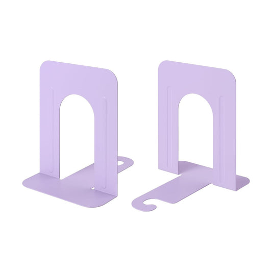 Metal Book Ends / Light Purple / Set of 2