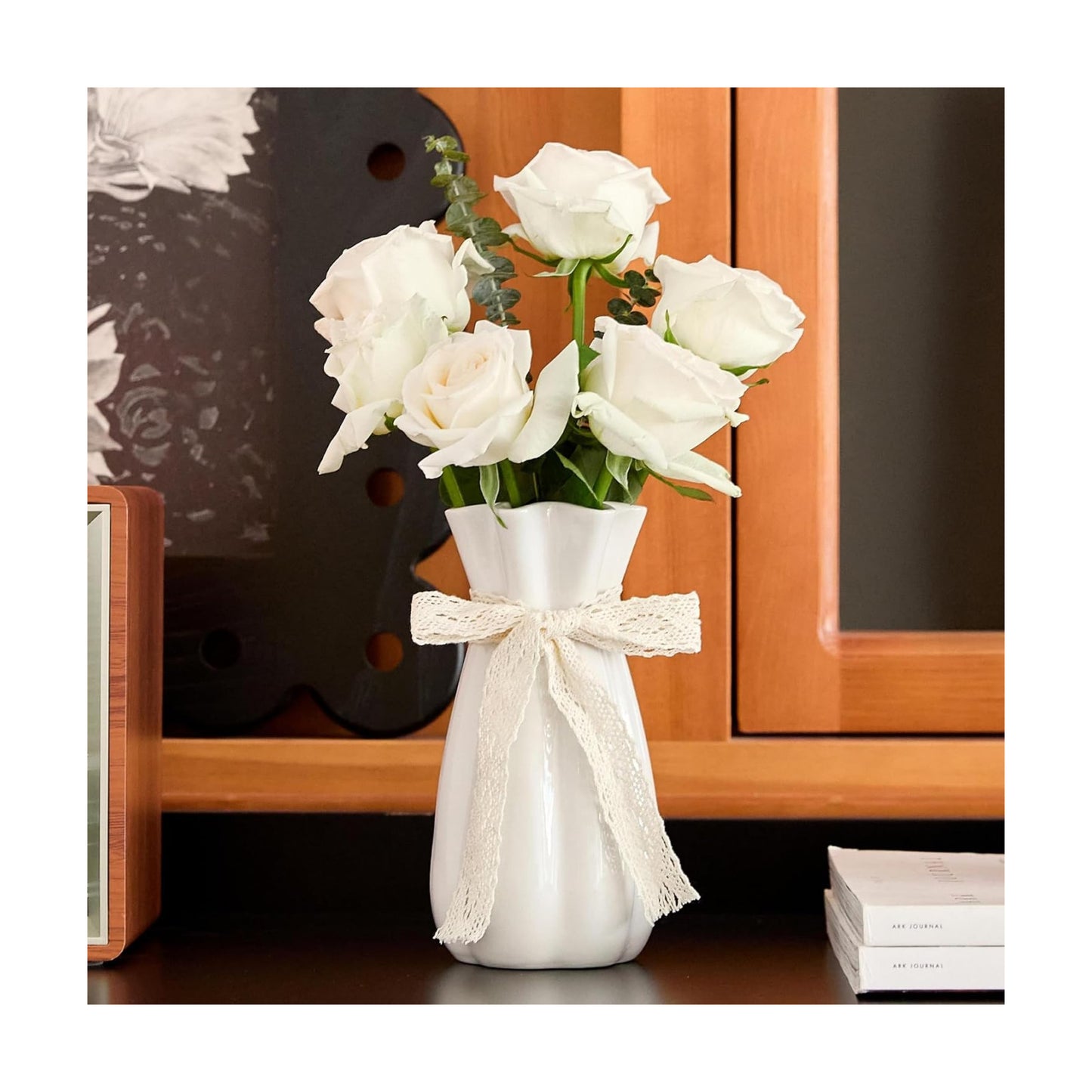 Ceramic Flower Vase / Vase-01 / White