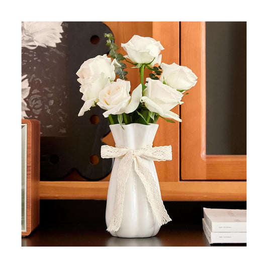 Ceramic Flower Vase / Vase-01 / White