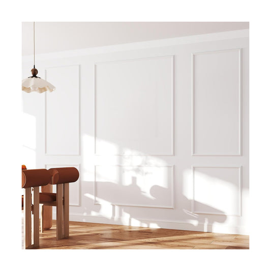 Molding Trim / Peel and Stick Wall Molding Kit Frames / White / Set of 6