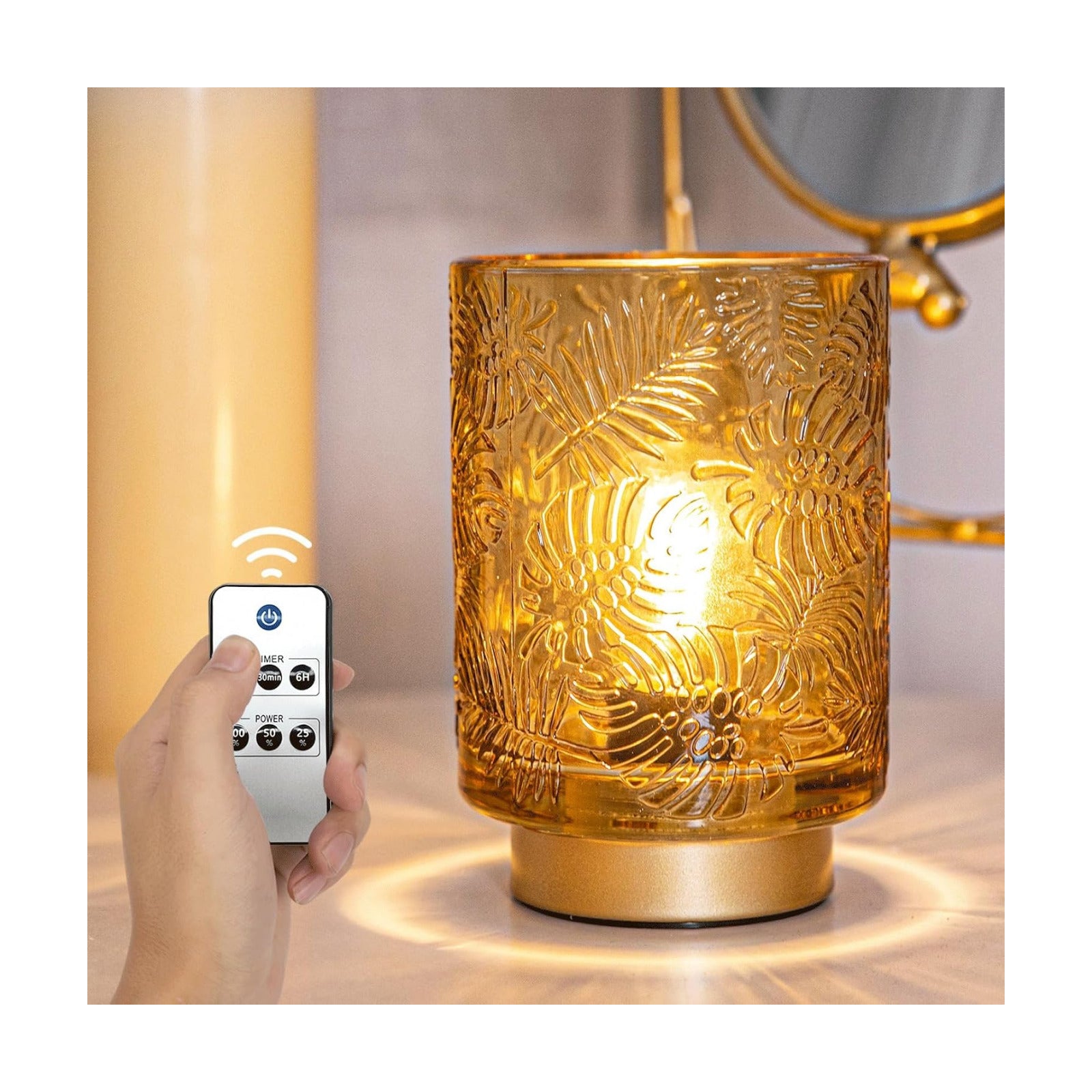 Dimmable Brightness Wireless Lamp / Gold
