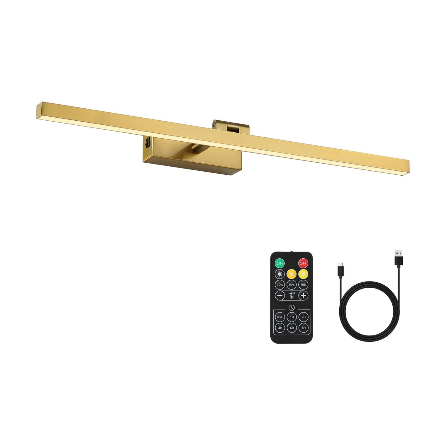Joosenhouse Battery Operated Picture Light, Wireless Gallery Light with Remote Control and Dimmable Timer Off Function