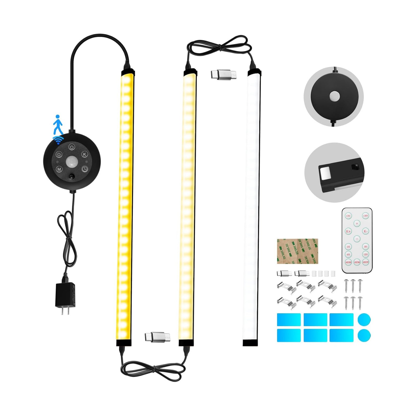 LED Under cabinet lights Dimmable Reading Light Bar for Kitchen Workbench | THLIFURE,Brightness Dimming,Warm to Cool