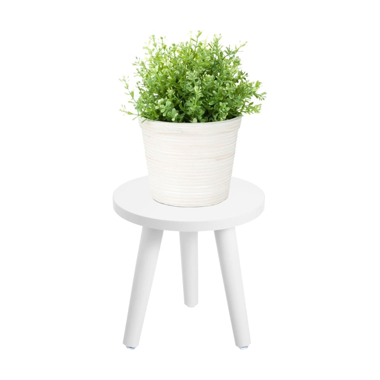 Wooden Planter Stands Holder Mid Century Plant Riser / 1PC 8.6 / White