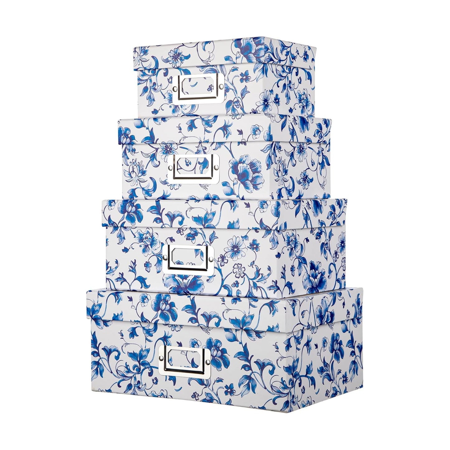 Blue and White Porcelain Storage Boxes / Blue and White70 / Set of 4