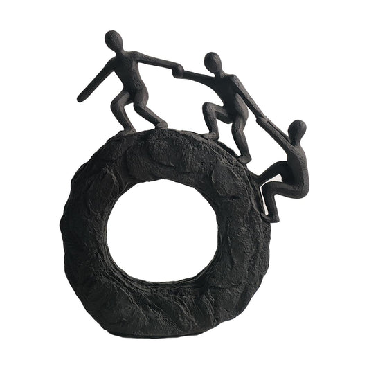 Statue / Round Climbing / Black / 7 x 8 x 1.5