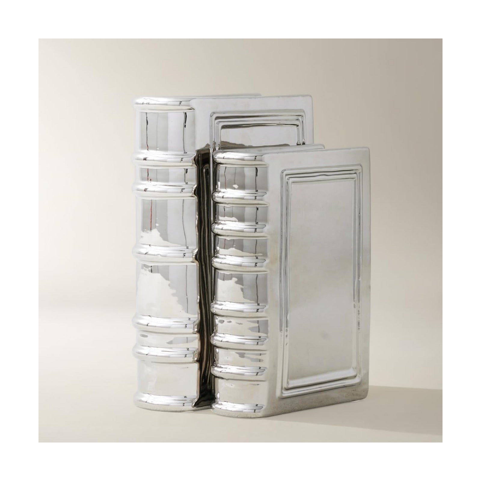 Ceramic Books Decorative Books / Silver / Set of 2