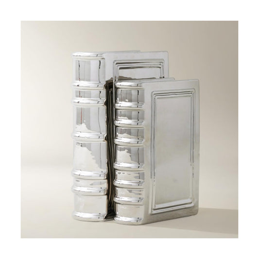 Ceramic Books Decorative Books / Silver / Set of 2
