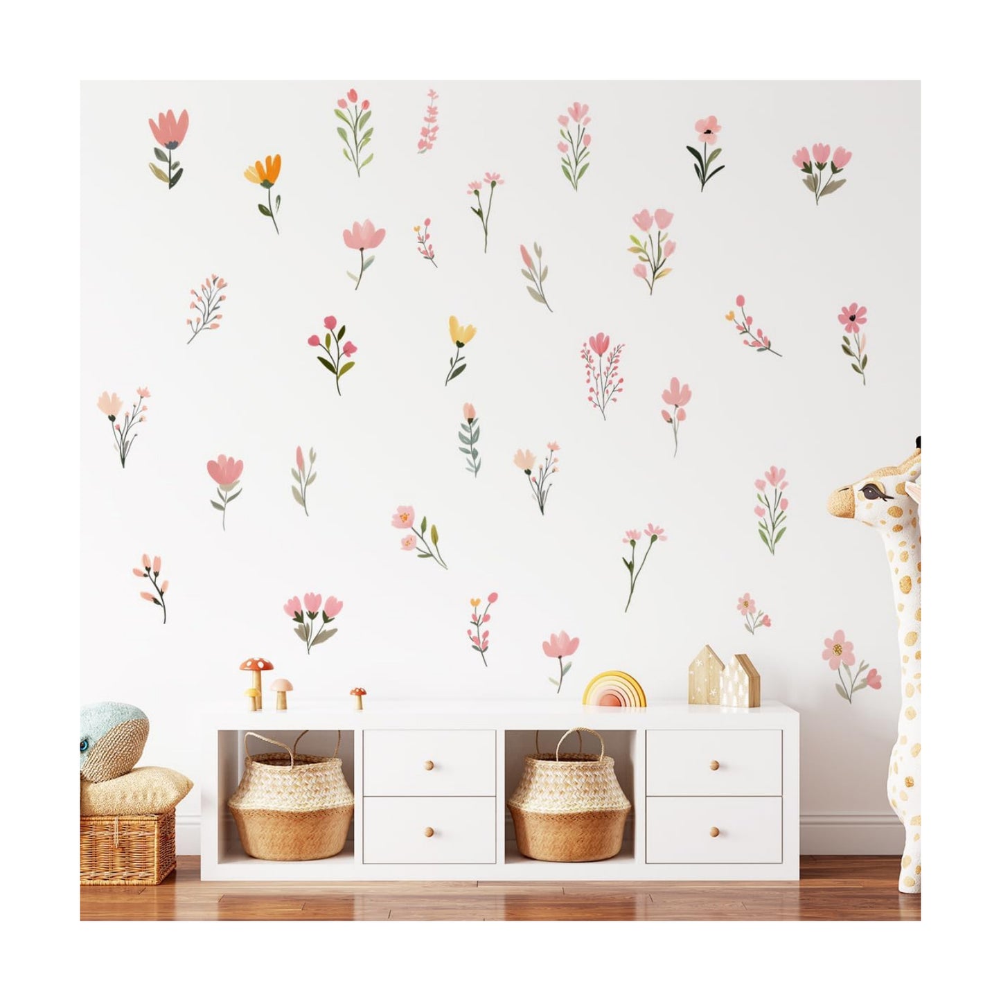 Boho Flower Wall Decals / S203-flower-wall Stickers
