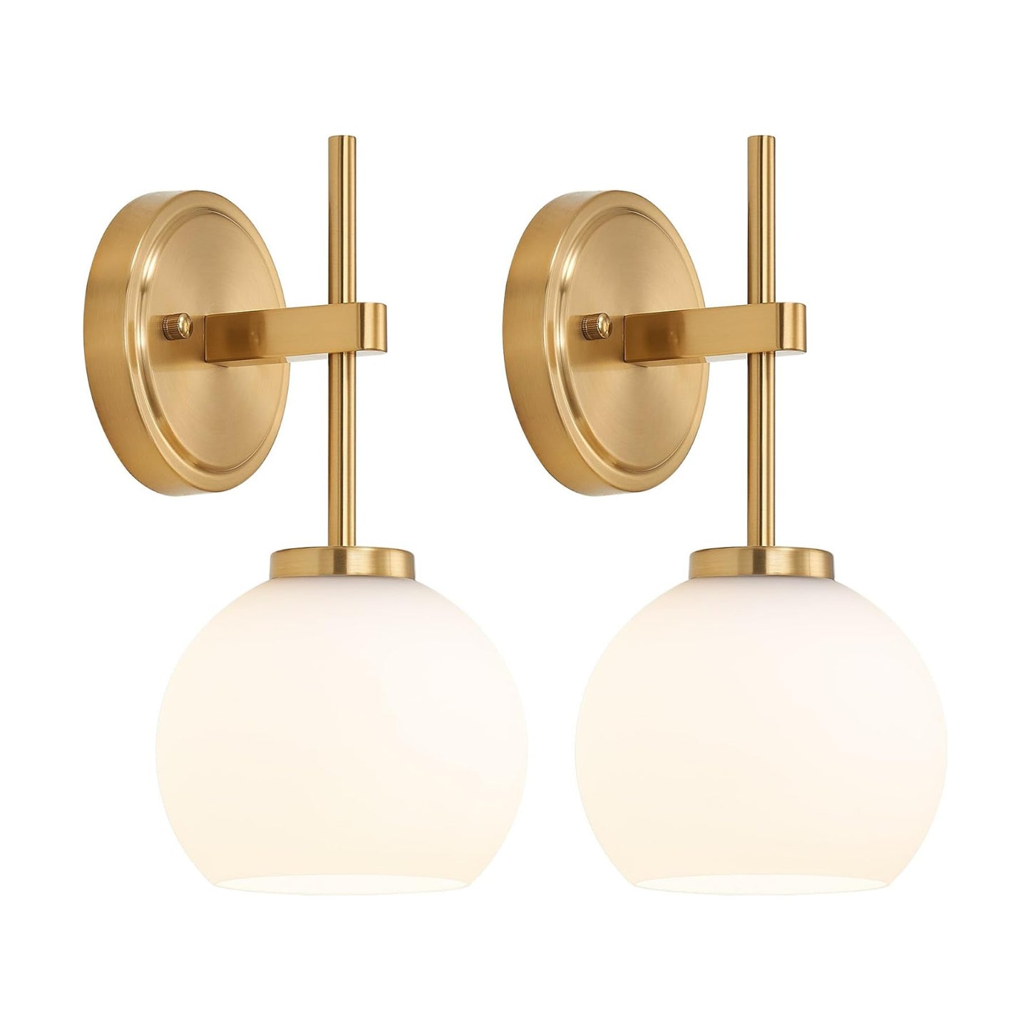 Gold Battery Operated Wall Sconce Set of 2, Wireless Rechargeable Sconces Wall Lighting with Remote Control, LED