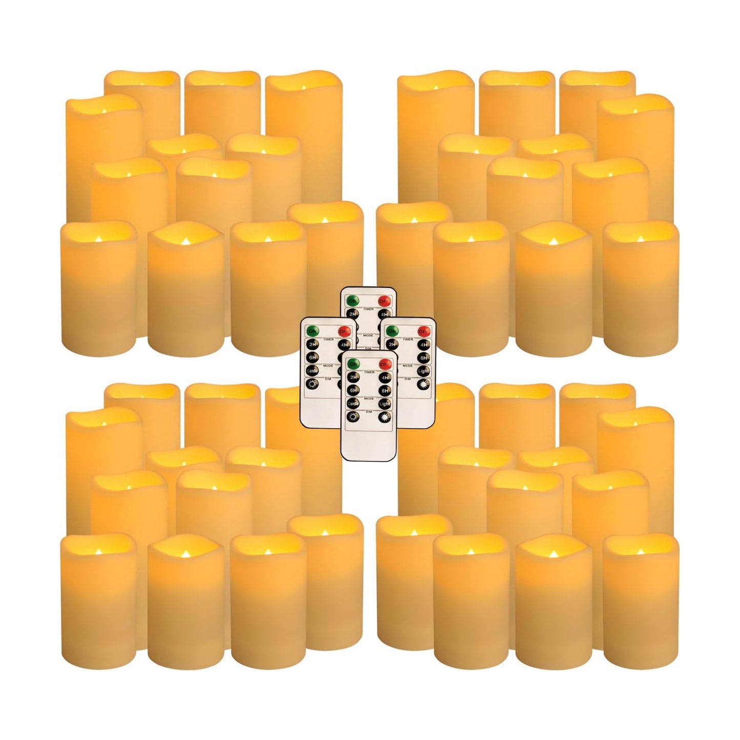 fclayvts 48-Pack LED Flameless Candles with Remote Control - Perfect for Home, Parties, and Special Occasions - Create