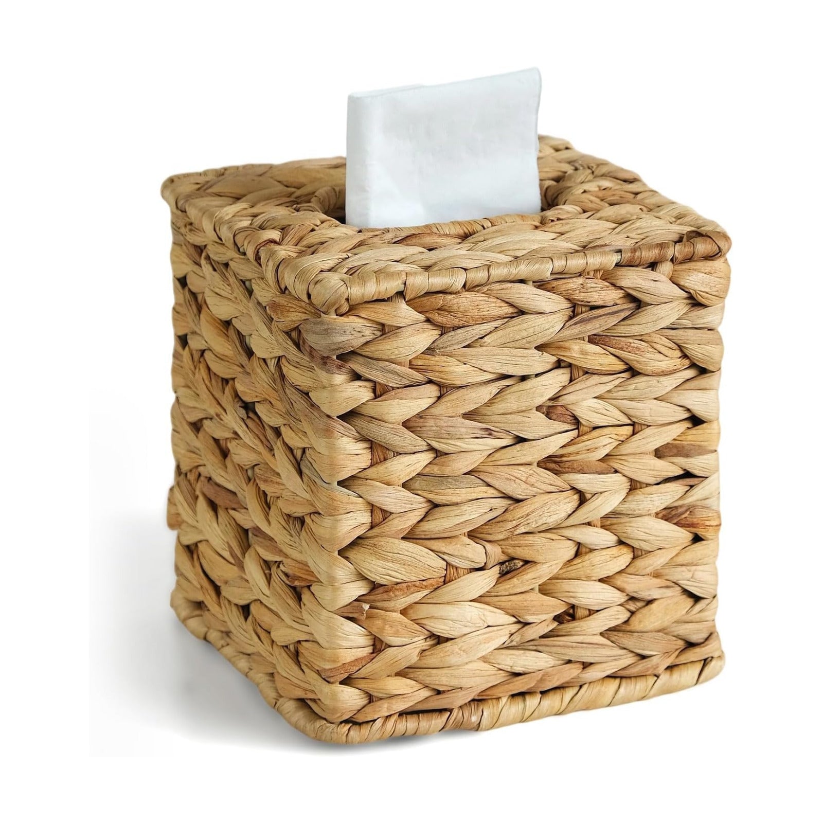 Wicker Tissue Box Cover / Natural / Square