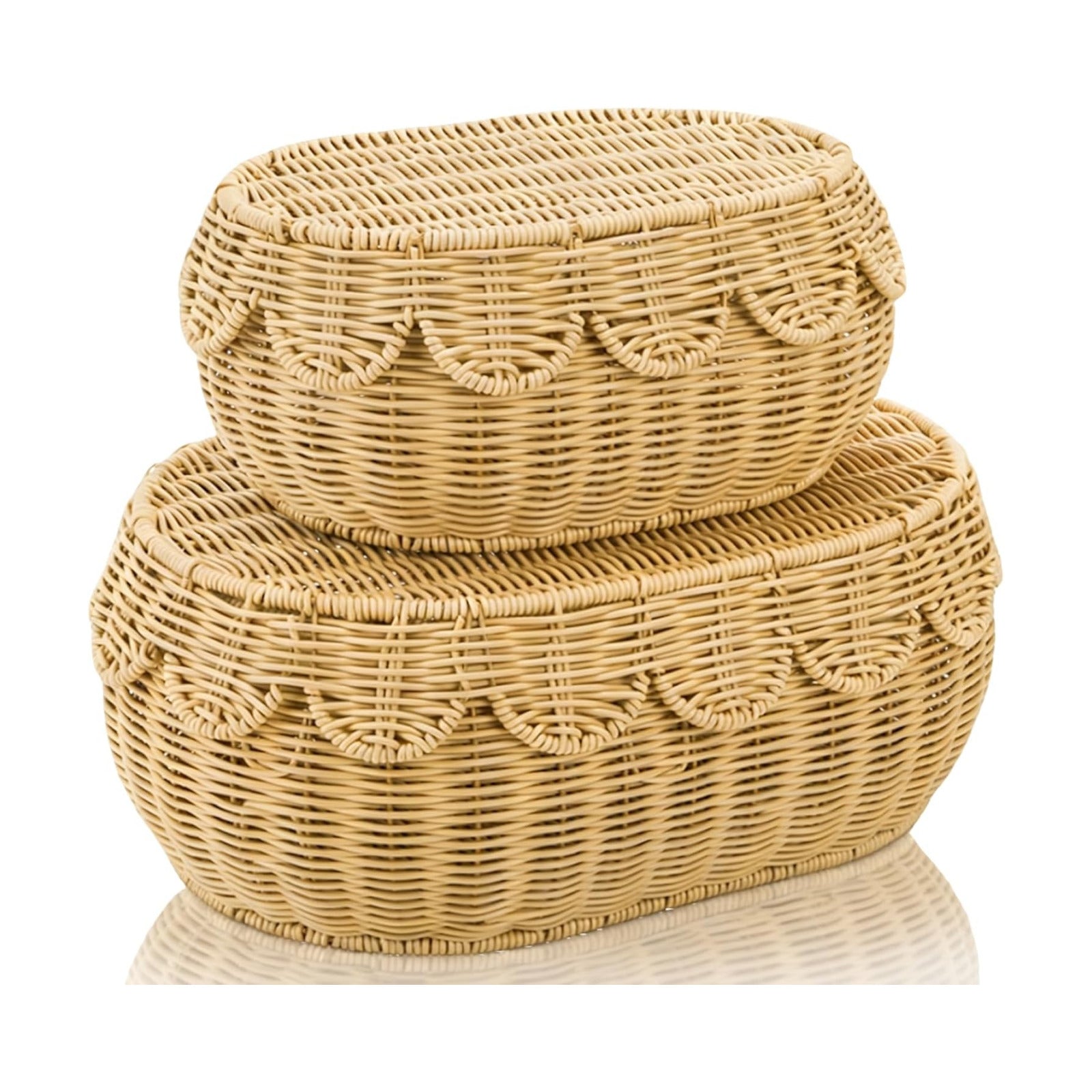Wicker Storage Baskets / Set of 2