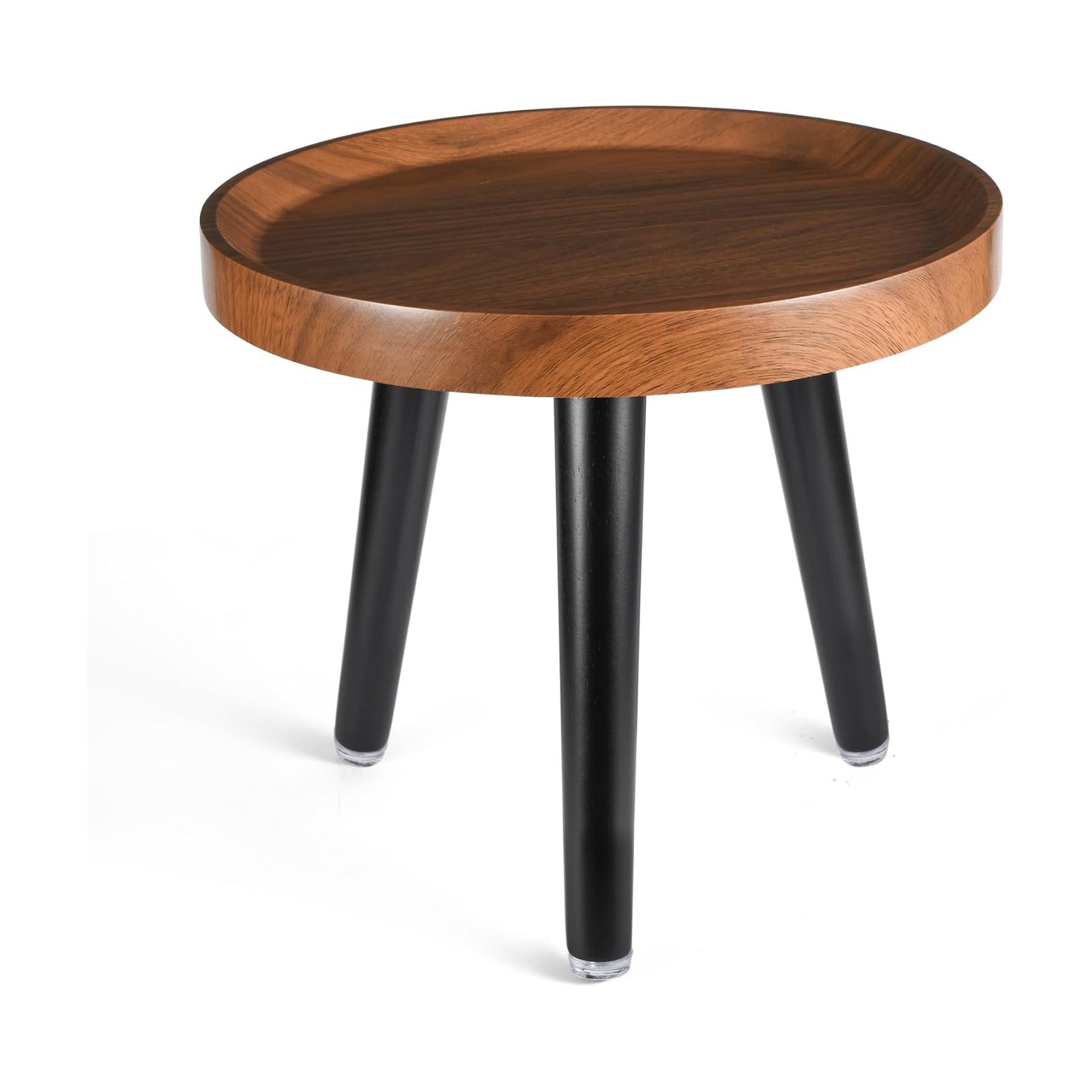 KGPLOME Indoor Plant Stand,Tall Stand with Raised Design(Walnut,12x10.8 in) | Wood Mid Century Plant Table in Walnut