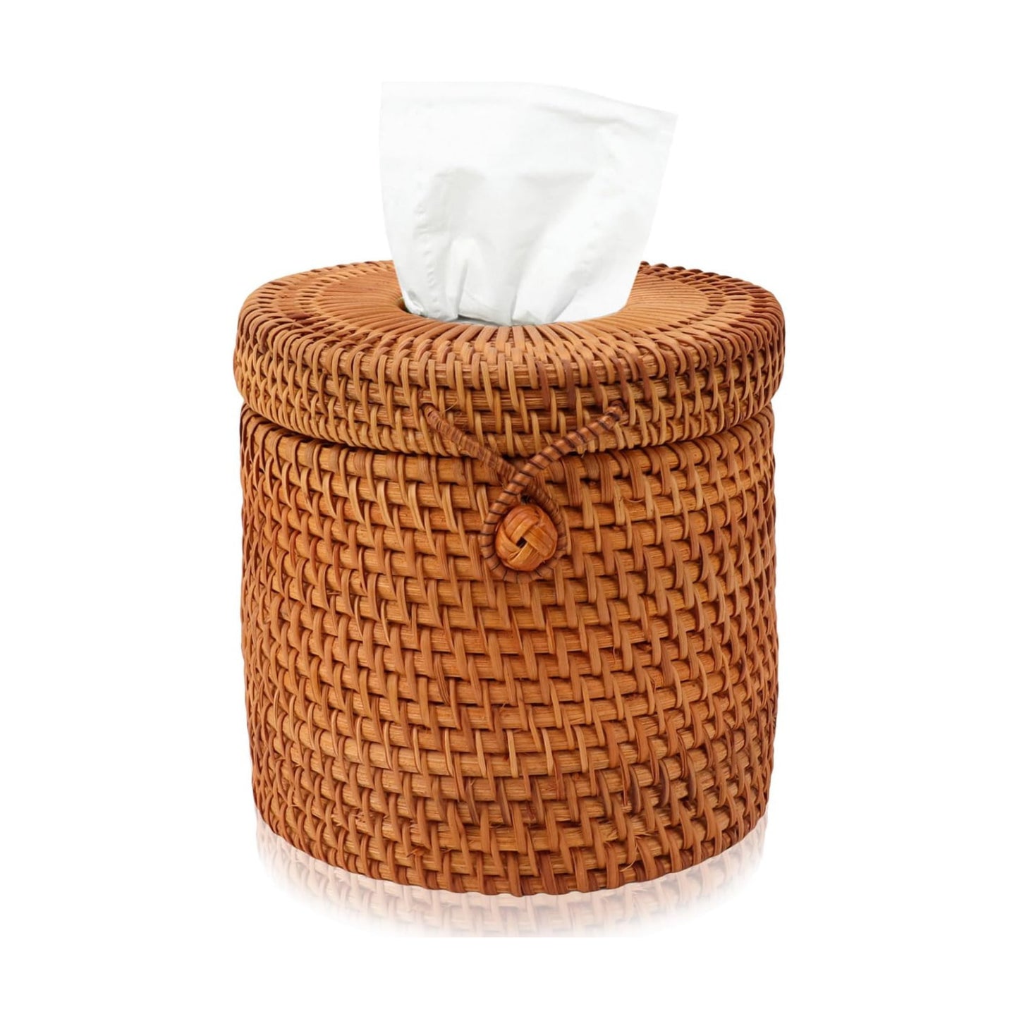 Rattan Tissue Box Cover / Cylinder