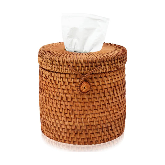 Rattan Tissue Box Cover / Cylinder