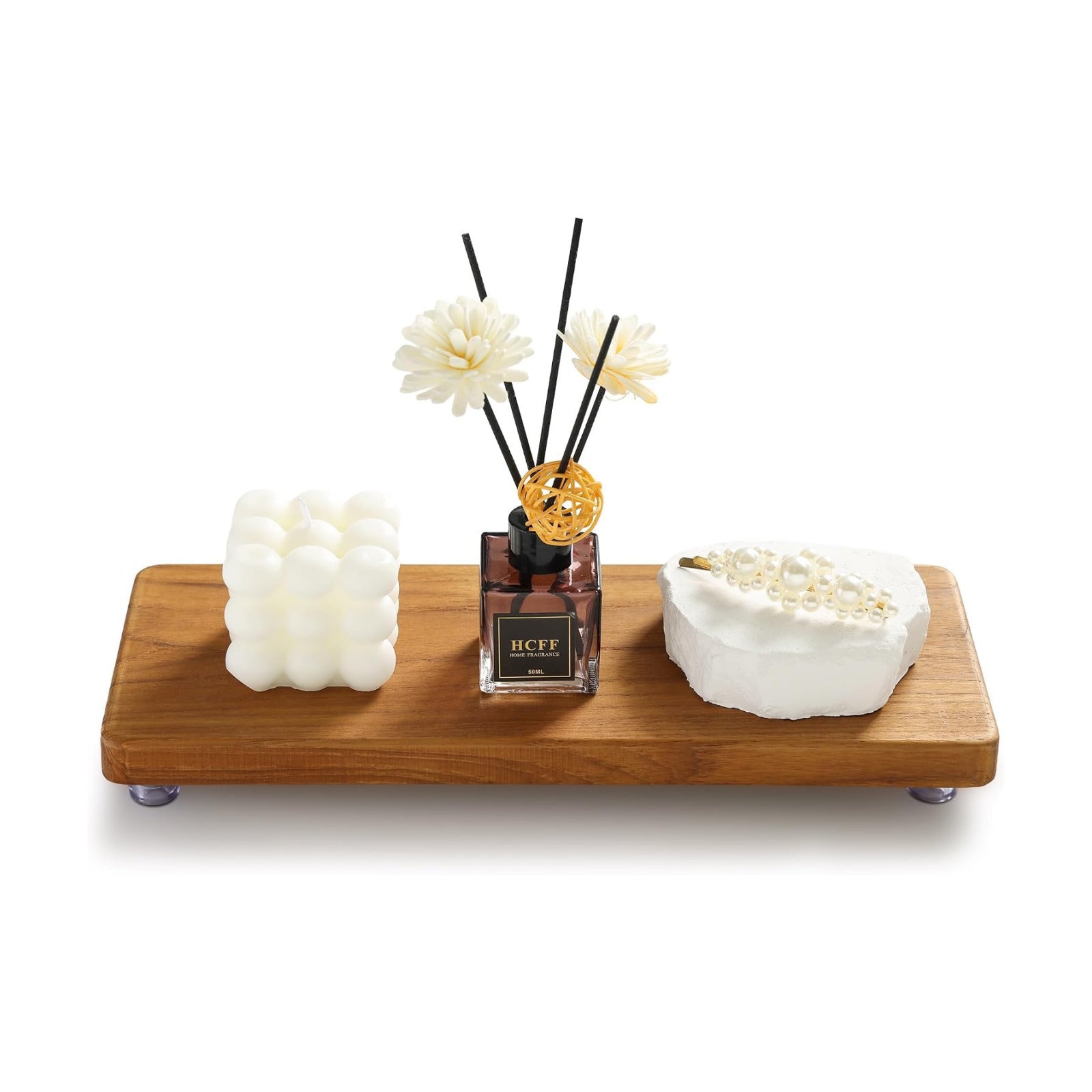 Solid Teak Wood Riser Tray / Teaktray1 / 12.6 x 5