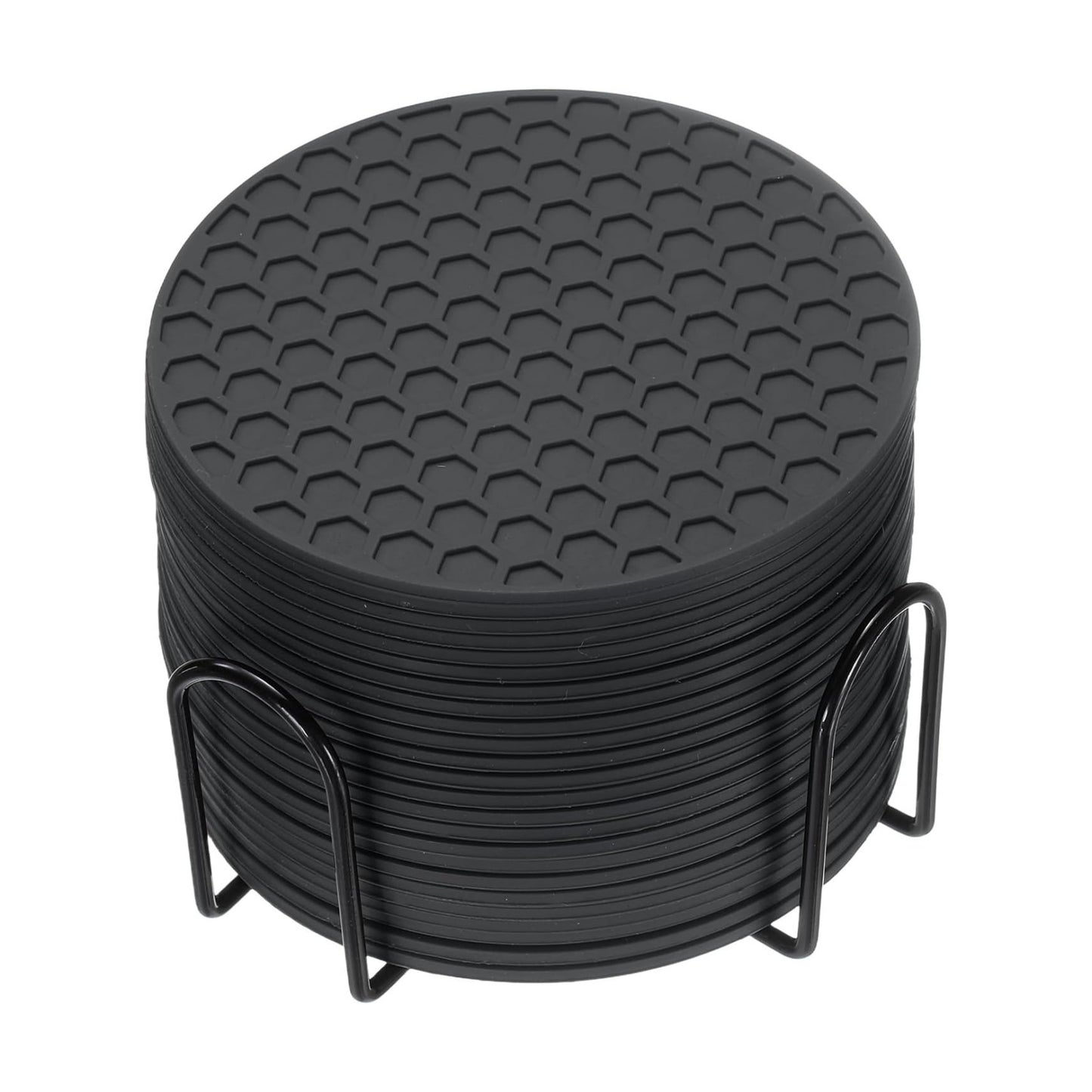 Holder / Round Coaster for Drink / Black / 4 Inch / Set of 24