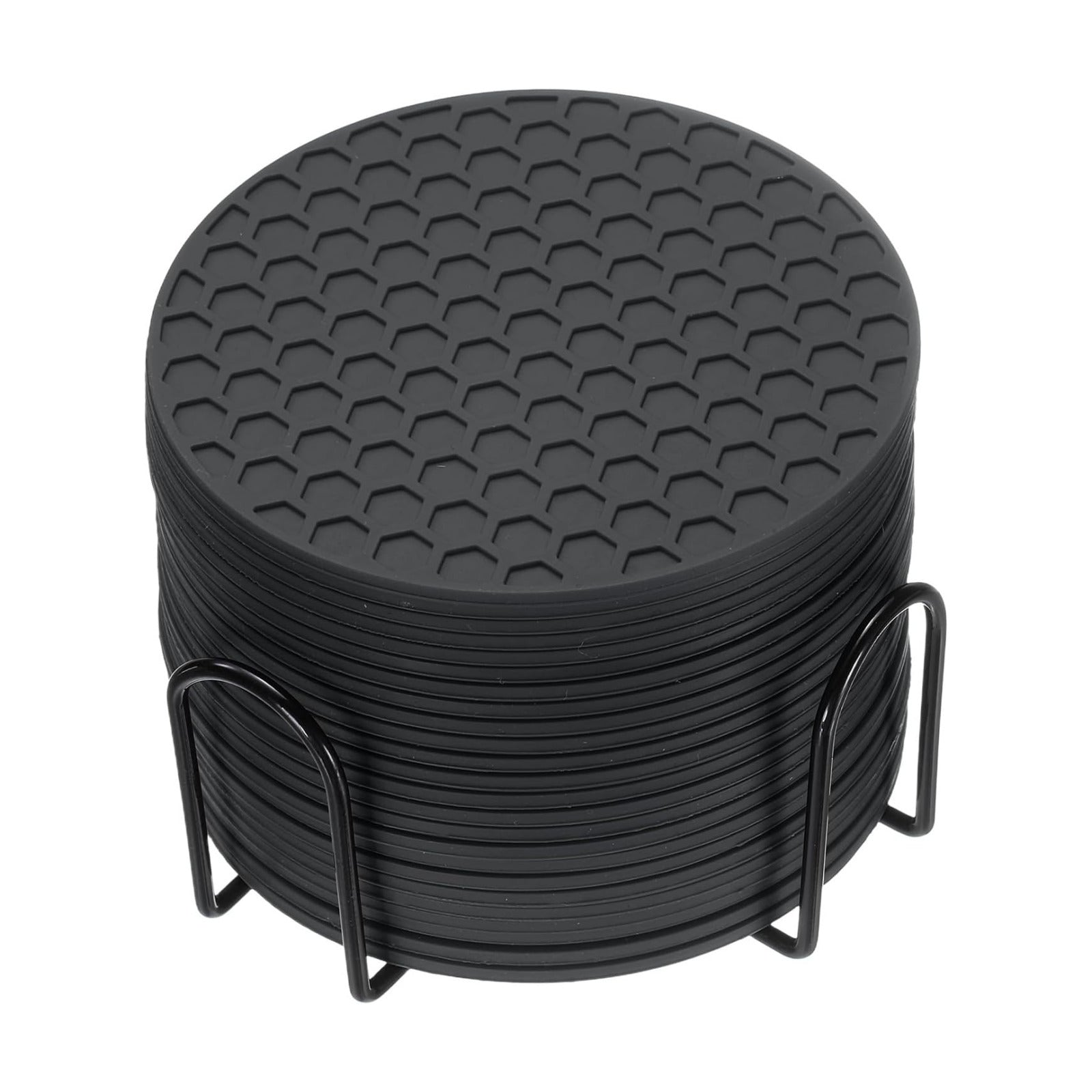 Holder / Round Coaster for Drink / Black / 4 Inch / Set of 24