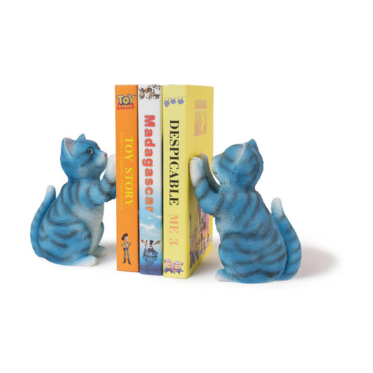 Cat Bookends / Heavy Duty Bookends / Blue