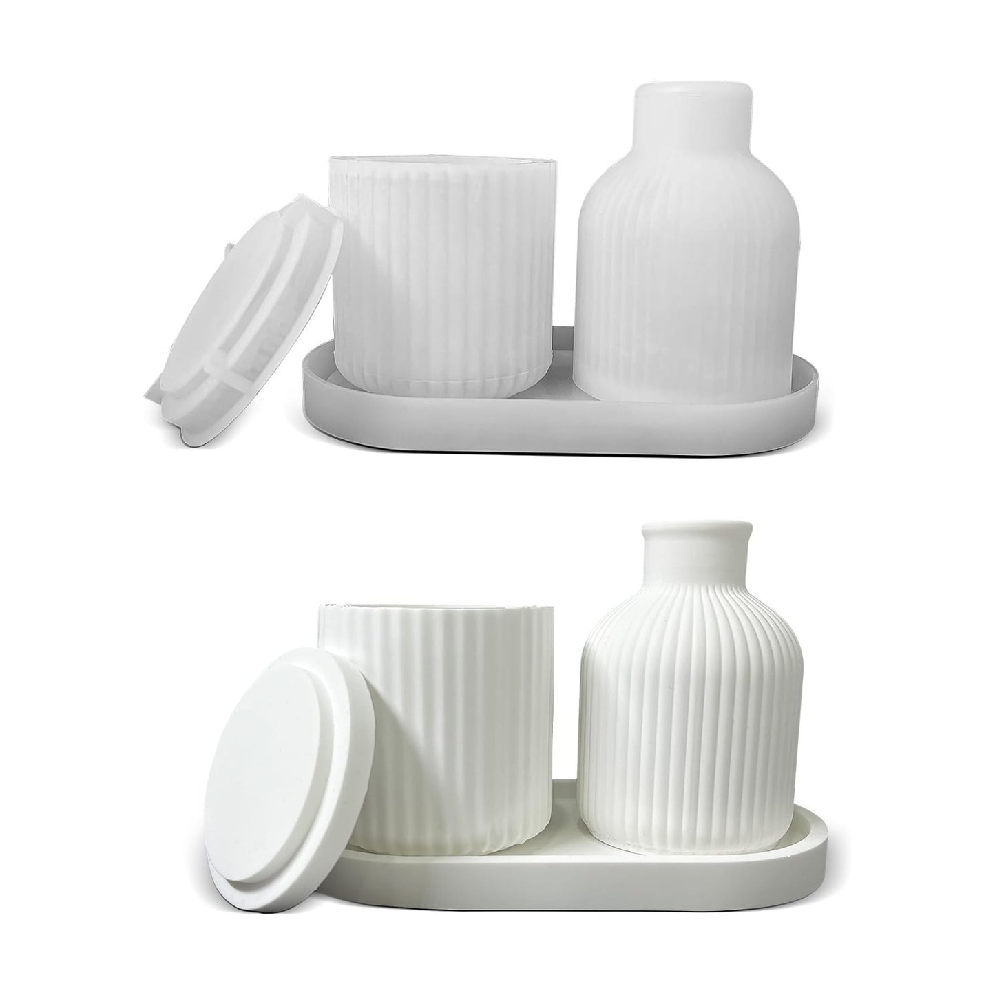 Jar Molds / Resin Tray Mold / Vase+tray+jar