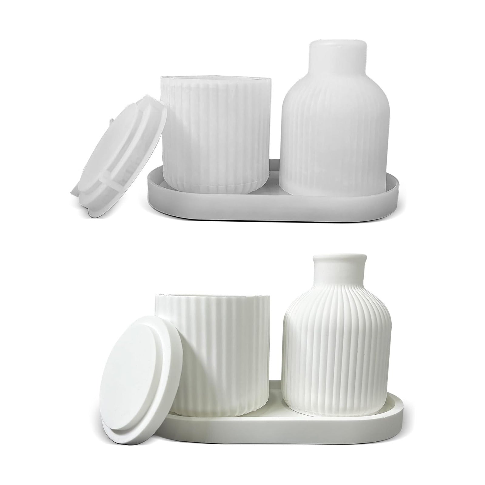 Jar Molds / Resin Tray Mold / Vase+tray+jar