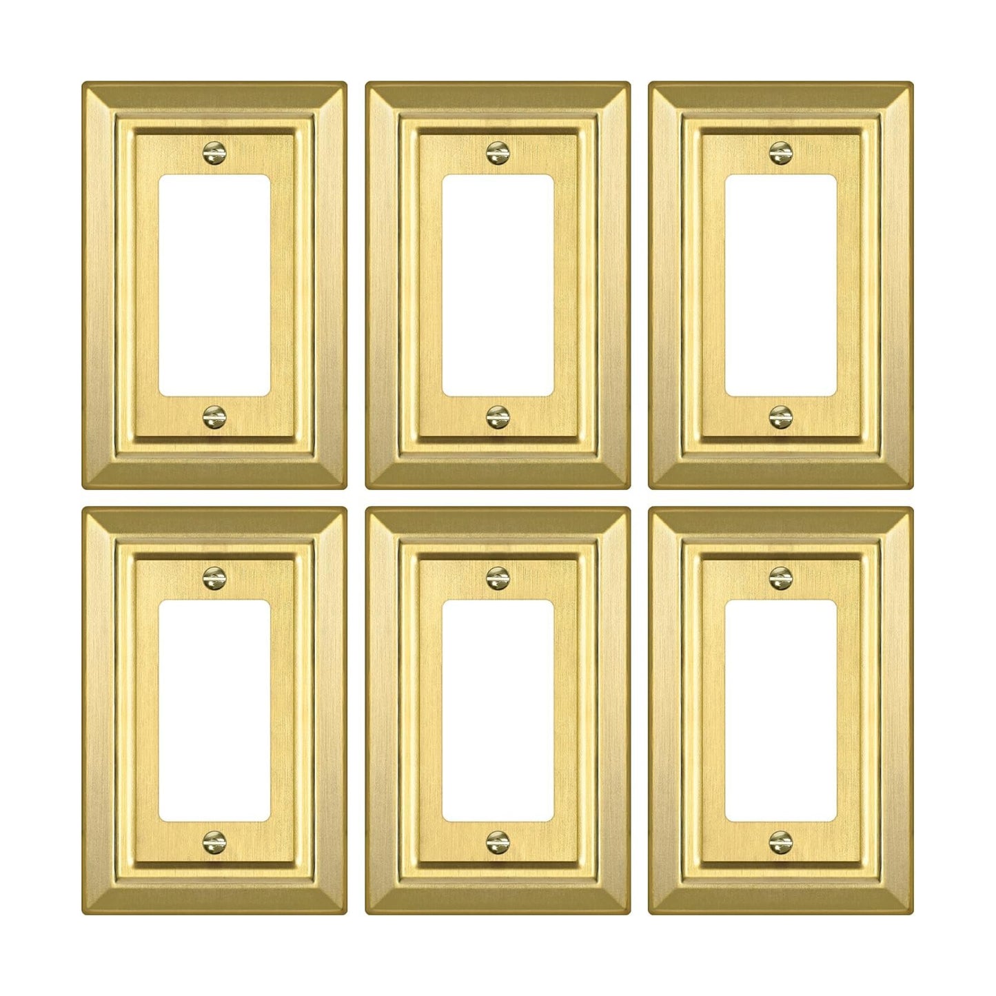Metal Wall Plate for Electrical Outlets, Applicable to Single Decoretor | Decorative Brass Gold Switch Plates Outlet