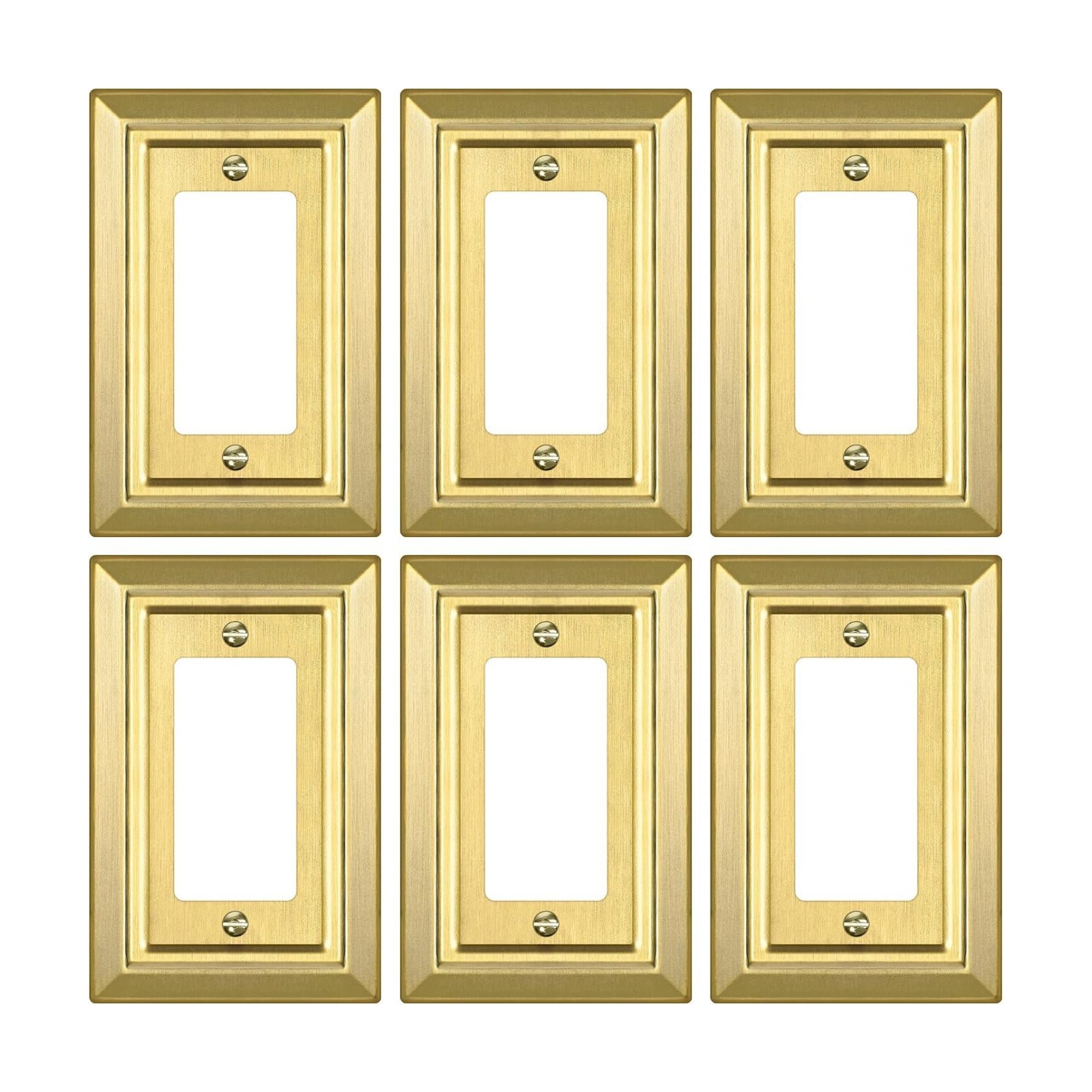 Metal Wall Plate for Electrical Outlets, Applicable to Single Decoretor | Decorative Brass Gold Switch Plates Outlet