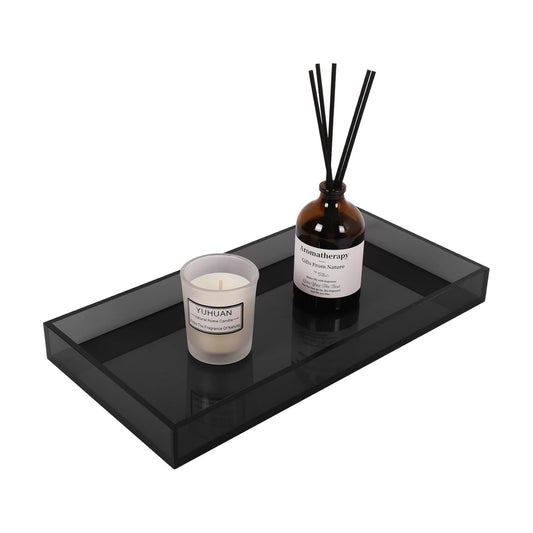 Acrylic Tray 5mm Thicken for Vanity Makeup / Gray / 12 x 6 x 1.2