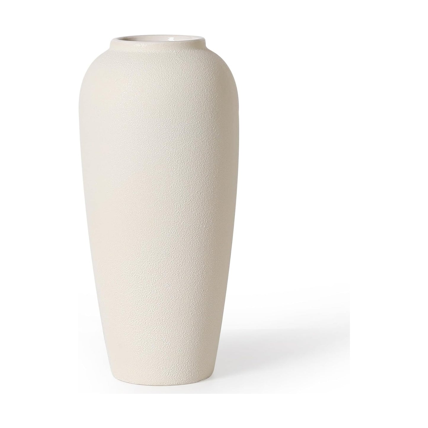 Rustic Ceramic Vase / Cream White-15