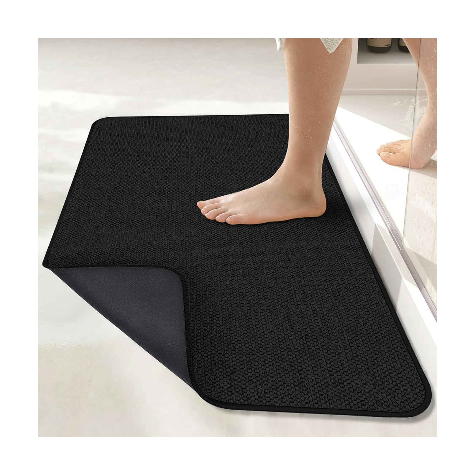 Bosap Bath Mat,Ultra Thin Bathroom Runner Rugs,Large Bath Mats for Bathroom,Quick Dry,Non-Slip,Machine Washable,Low